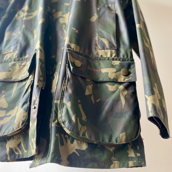 Rare Barbour Waxed Camouflage Bourne Jacket - Picture 5 of 10